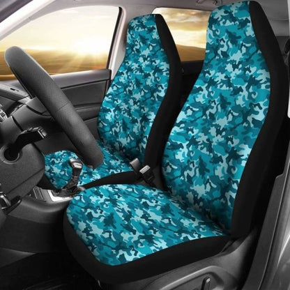 Teal Camo Car Seat Covers 112608