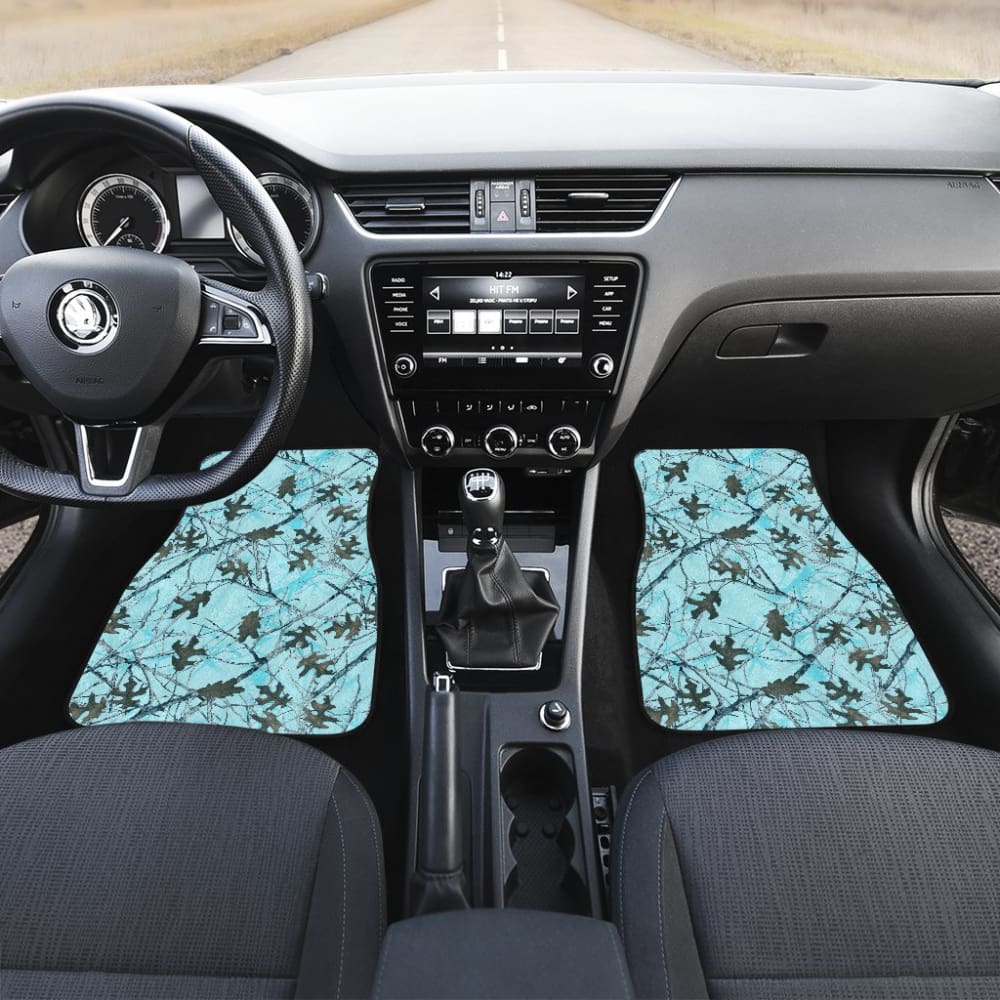 Teal Forest Hunting Camouflage Car Floor Mats 210807 - YourCarButBetter