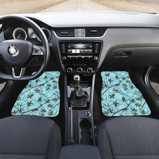 Teal Forest Hunting Camouflage Car Floor Mats 210807 - YourCarButBetter