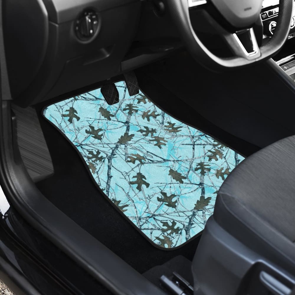 Teal Forest Hunting Camouflage Car Floor Mats 210807 - YourCarButBetter