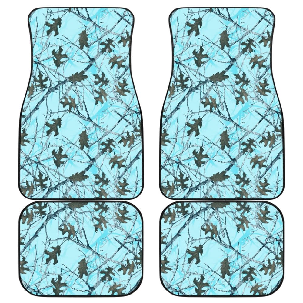 Teal Forest Hunting Camouflage Car Floor Mats 210807 - YourCarButBetter