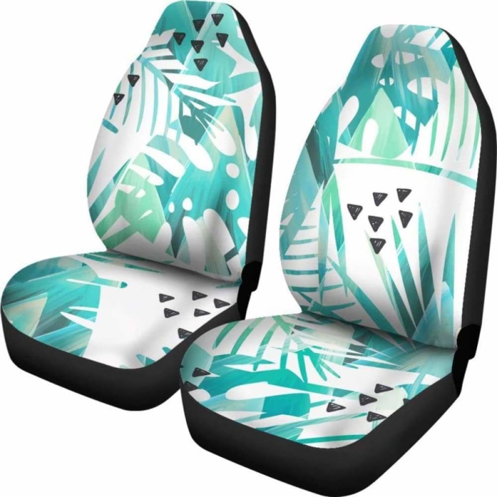 Teal Leaves Car Seat Covers 174914 - YourCarButBetter
