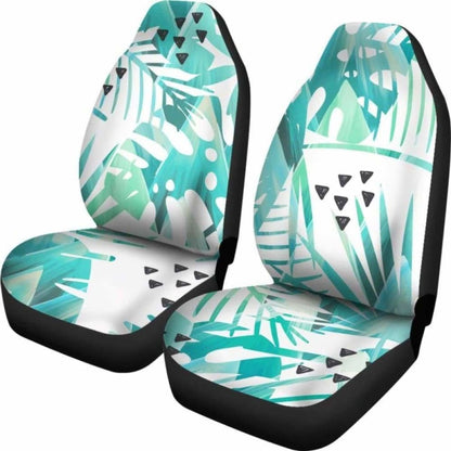 Teal Leaves Car Seat Covers 174914 - YourCarButBetter