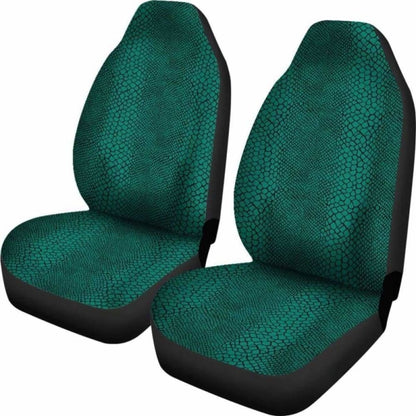 Teal Lizard Reptile Snake Skin Scales Car Seat Covers 232125 - YourCarButBetter