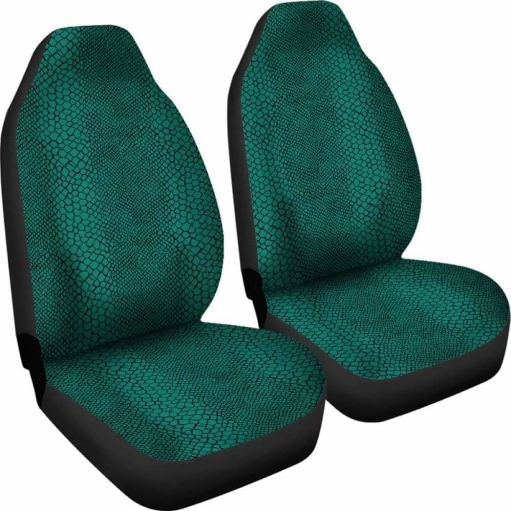 Teal Lizard Reptile Snake Skin Scales Car Seat Covers 232125 - YourCarButBetter