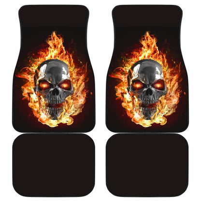 Terrified Flame Skull Car Floor Mats 210802
