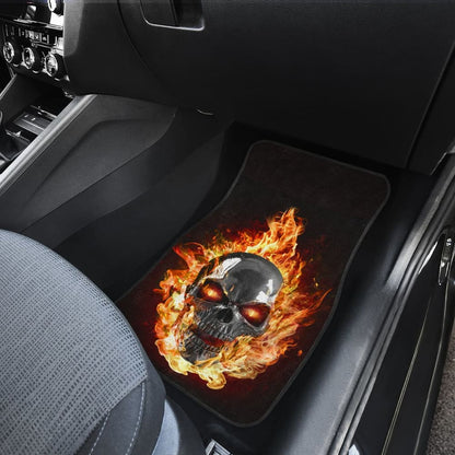 Terrified Flame Skull Car Floor Mats 210802