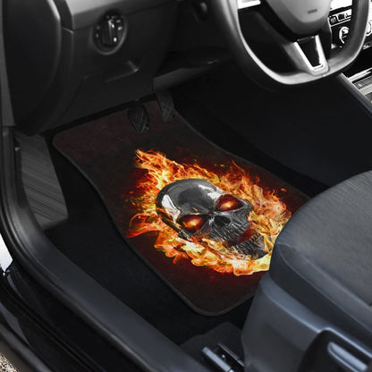 Terrified Flame Skull Car Floor Mats 210802