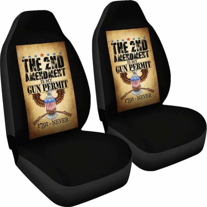 The 2nd Amendment Is My Gun Permit Car Seat Covers 154813 - YourCarButBetter