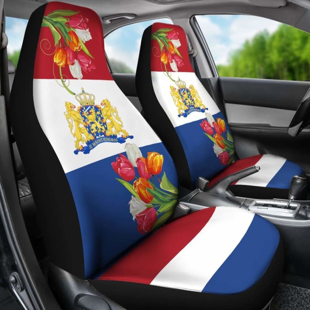 The Netherlands Tulips And Coat Of Arms Car Covers Amazing 105905 - YourCarButBetter