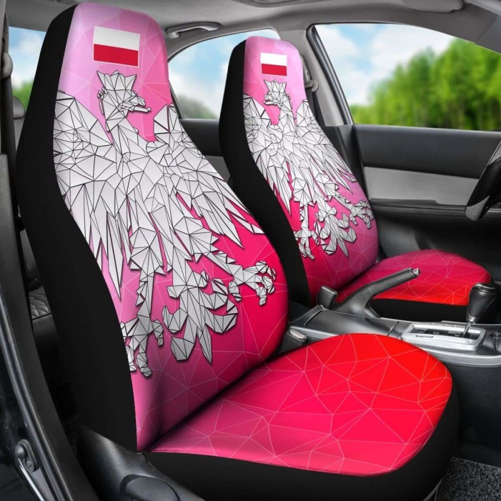 The Poland Polygonal Eagle Car Seat Covers 110424 - YourCarButBetter