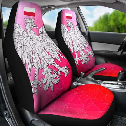 The Poland Polygonal Eagle Car Seat Covers 110424 - YourCarButBetter