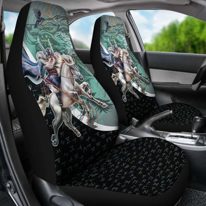 The Viking Runes Car Seat Covers Odin And Sleipnir 144909