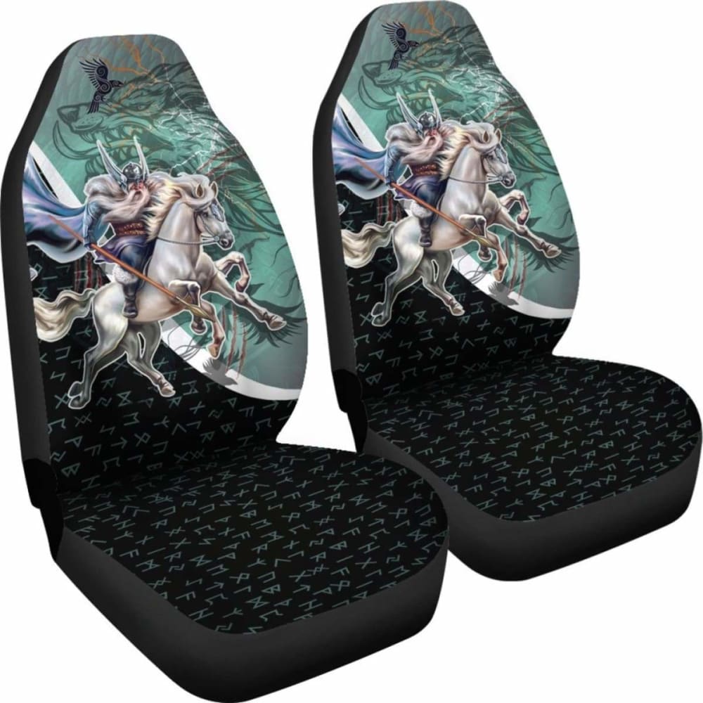 The Viking Runes Car Seat Covers Odin And Sleipnir 170804