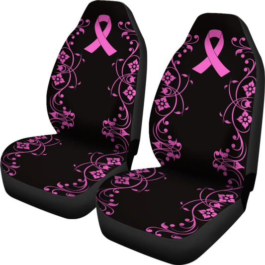 Themed Pink Ribbon Breast Cancer Car Seat Covers 550317 - YourCarButBetter