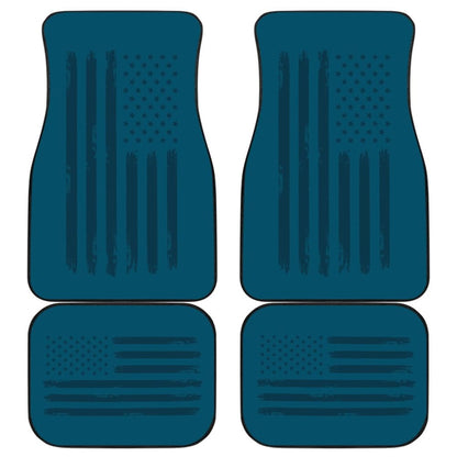 Thin Black Line Blue American Flag Car Floor Mats 211206 - YourCarButBetter
