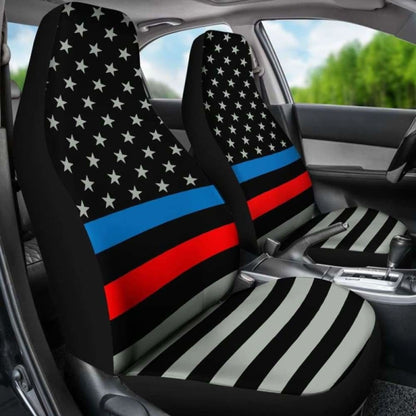 Thin Blue And Red Line Flag Car Seat Covers 153908 - YourCarButBetter