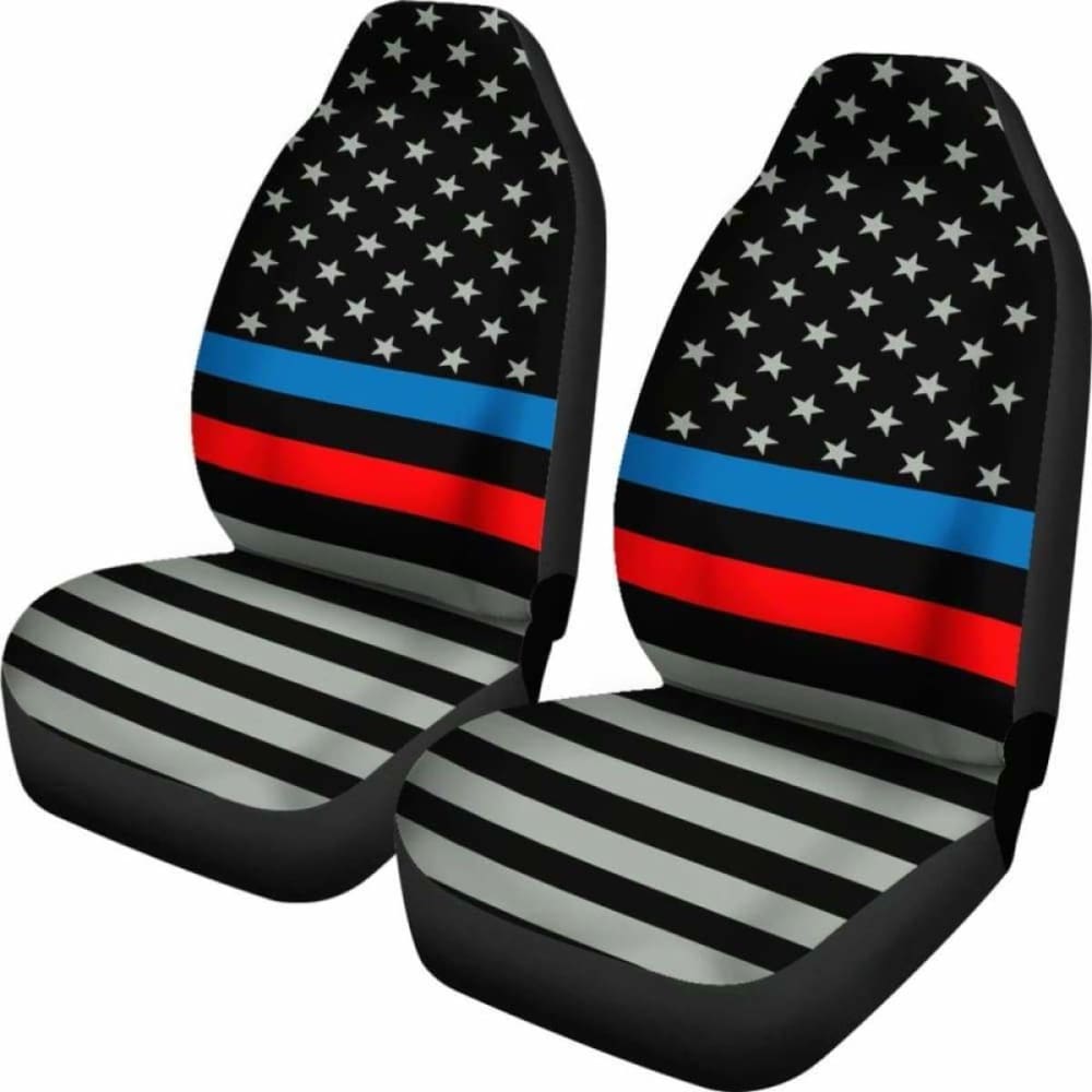 Thin Blue And Red Line Flag Car Seat Covers 153908 - YourCarButBetter