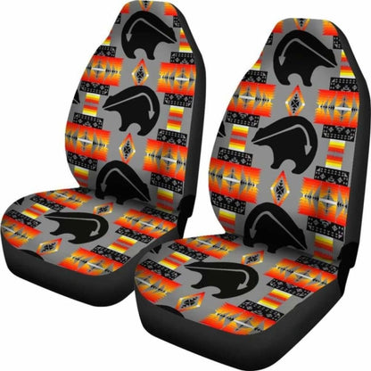 Thunder Bear Gray Car Seat Covers 105905 - YourCarButBetter