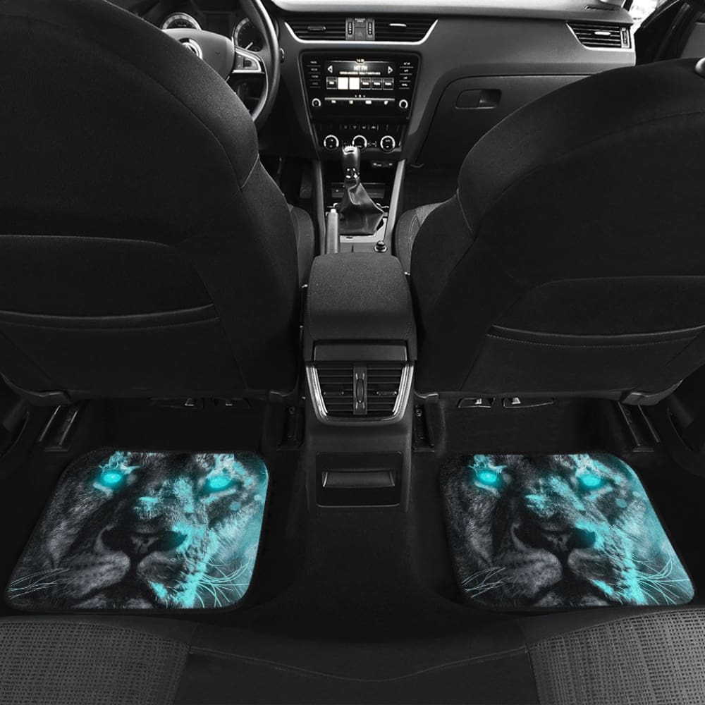 Thunder Lightning Blue Eyes Lion Car Floor Mats 212702 - YourCarButBetter