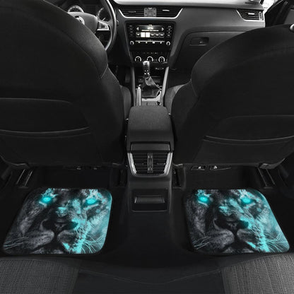 Thunder Lightning Blue Eyes Lion Car Floor Mats 212702 - YourCarButBetter