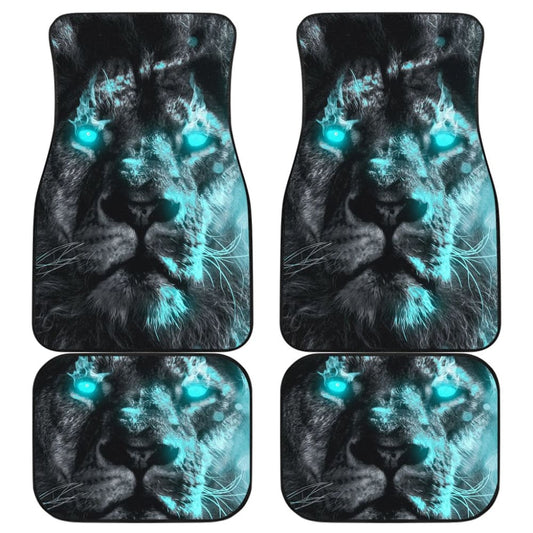 Thunder Lightning Blue Eyes Lion Car Floor Mats 212702 - YourCarButBetter