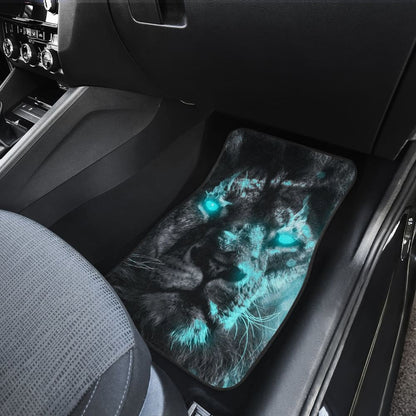 Thunder Lightning Blue Eyes Lion Car Floor Mats 212702 - YourCarButBetter