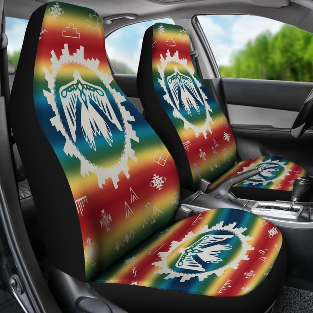 Thunderbird Rainbow Native American Design Car Seat Covers 174510 - YourCarButBetter