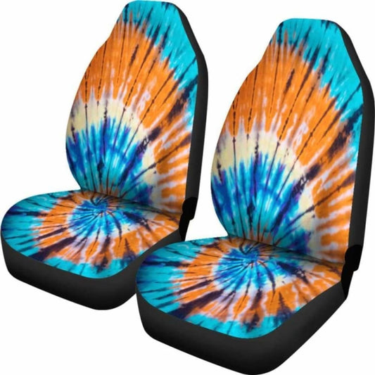Tie Dye Blue Pattern Car Seat Covers 154230 - YourCarButBetter