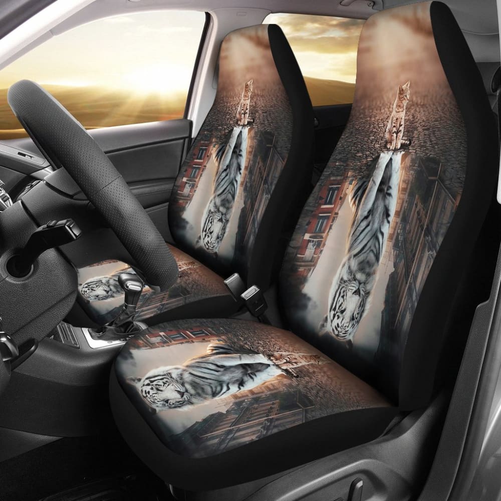 Tiger and Cat Dream Car Seat Covers 211003