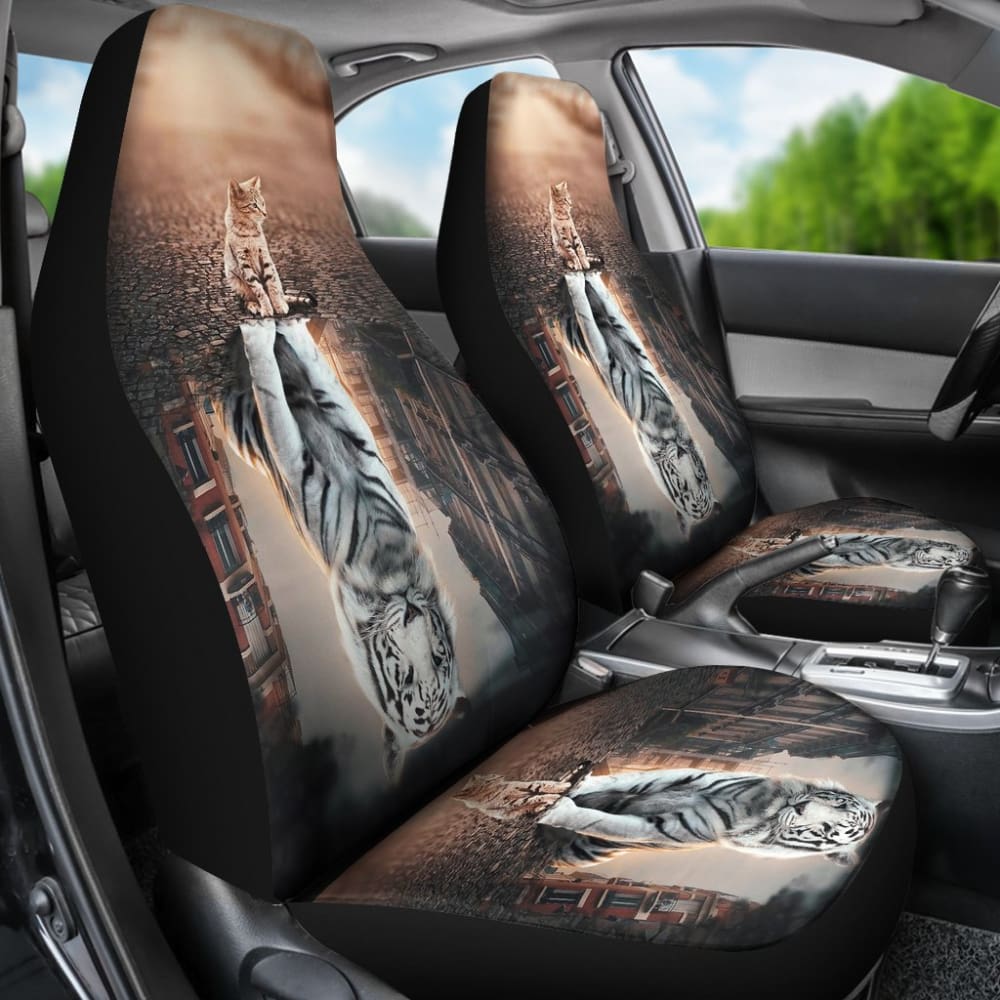 Tiger and Cat Dream Car Seat Covers 211003