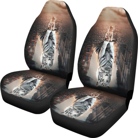 Tiger and Cat Dream Car Seat Covers 211003