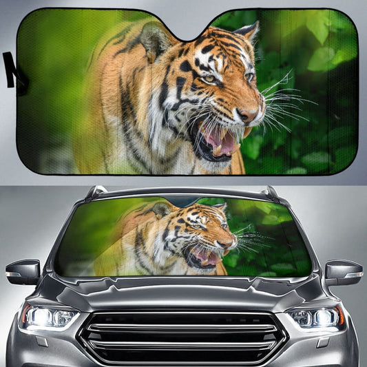 Tiger and Green Forest Car Auto Sun Shades - Make Your Own Styles