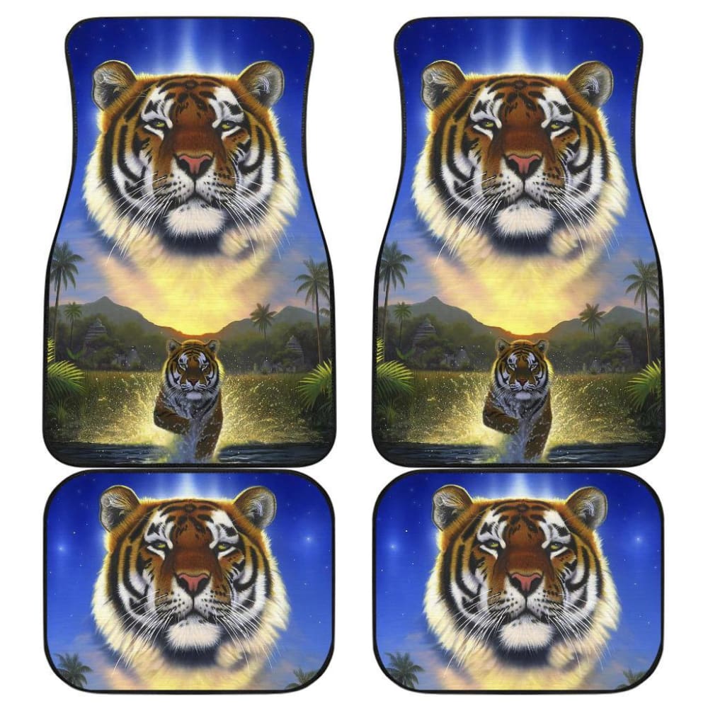 Tiger Art Animal Car Floor Mats Amazing Gift Ideas 210101 - YourCarButBetter