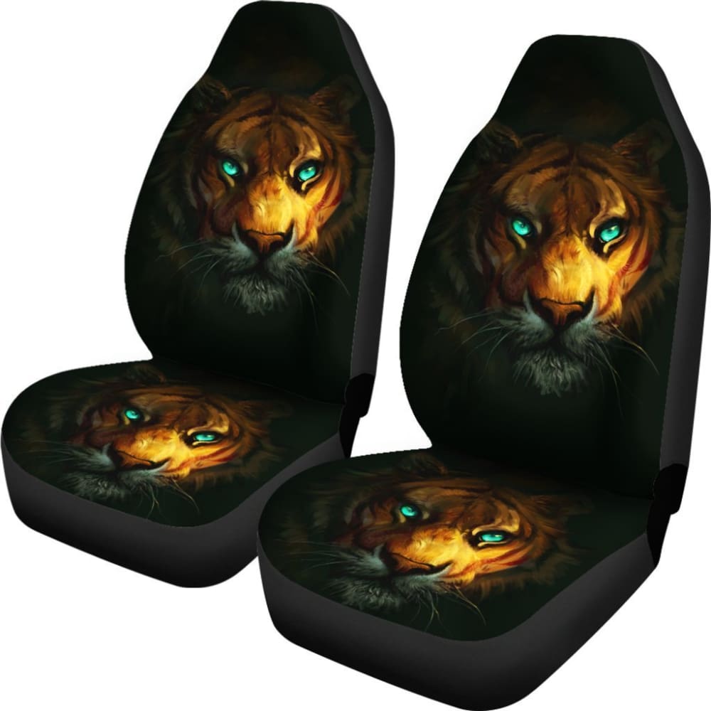 Tiger Digital Art Animal Car Seat Covers 3 174510 - YourCarButBetter