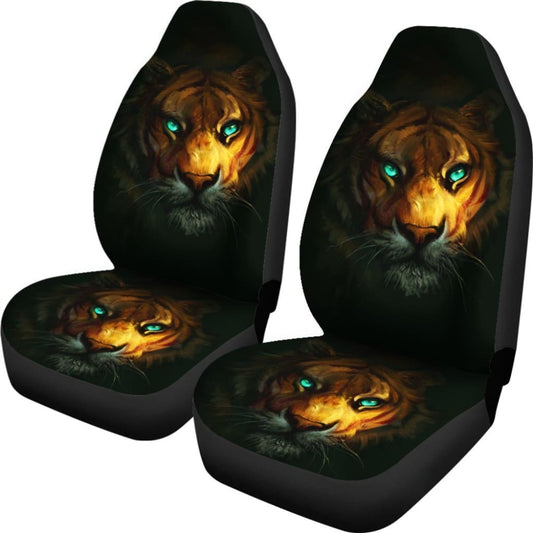 Tiger Digital Art Animal Car Seat Covers 3 174510 - YourCarButBetter