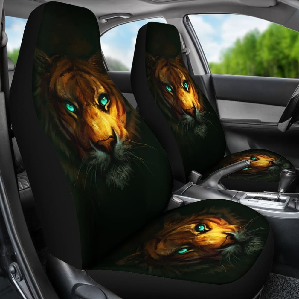 Tiger Digital Art Animal Car Seat Covers 3 174510 - YourCarButBetter