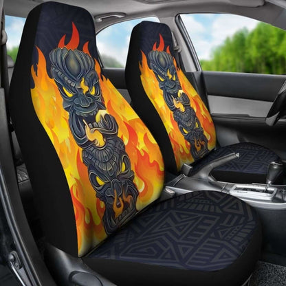 Tiki Fire Background Car Seat Covers Amazing 105905 - YourCarButBetter