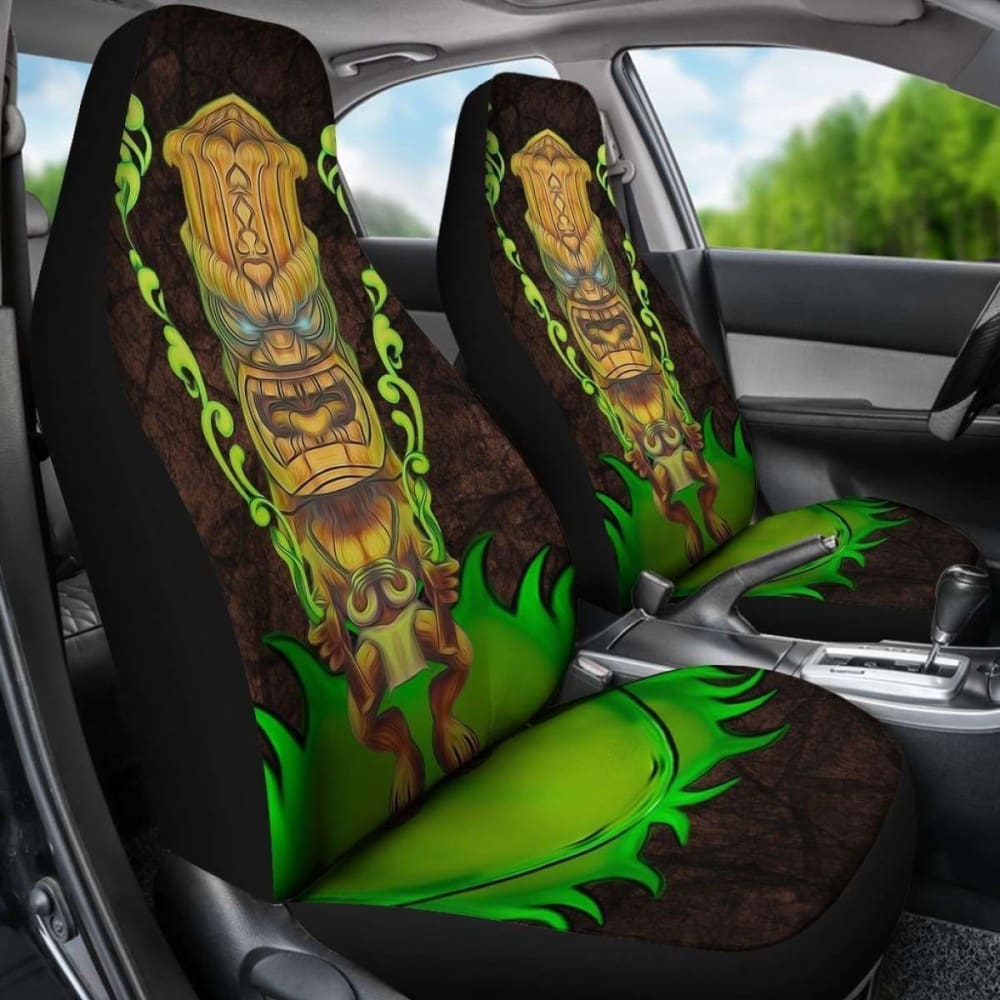 Tiki Green Smoke Car Seat Covers Amazing 105905 - YourCarButBetter