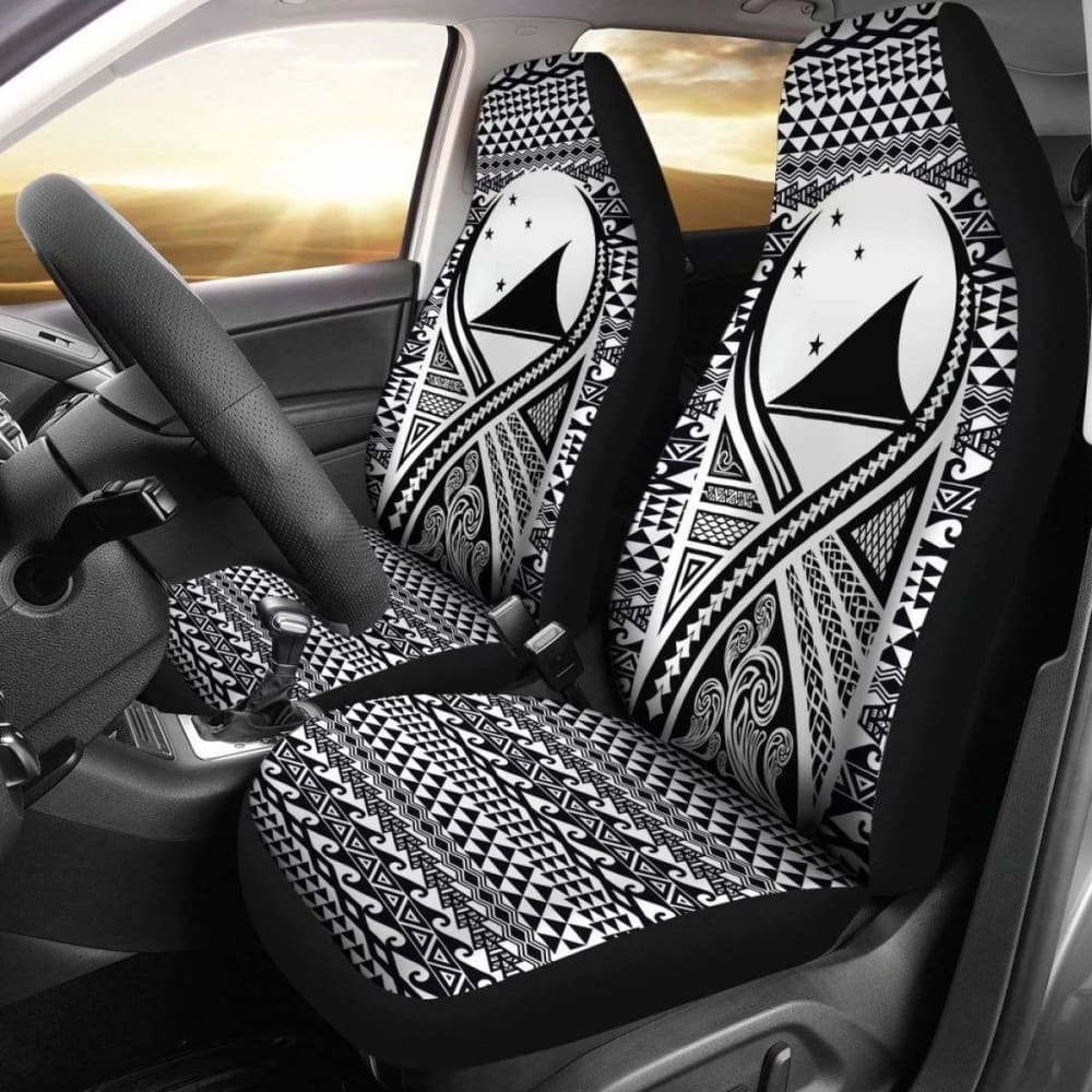Tokelau Car Seat Cover - Tokelau Flag Polynesian Tattoo Black - 9 174914 - YourCarButBetter