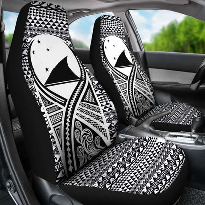 Tokelau Car Seat Cover - Tokelau Flag Polynesian Tattoo Black - 9 174914 - YourCarButBetter