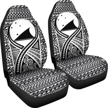 Tokelau Car Seat Cover - Tokelau Flag Polynesian Tattoo Black - 9 174914 - YourCarButBetter