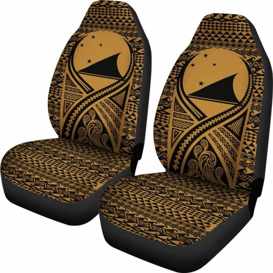 Tokelau Car Seat Cover - Tokelau Flag Polynesian Tattoo Gold - 9 174914 - YourCarButBetter