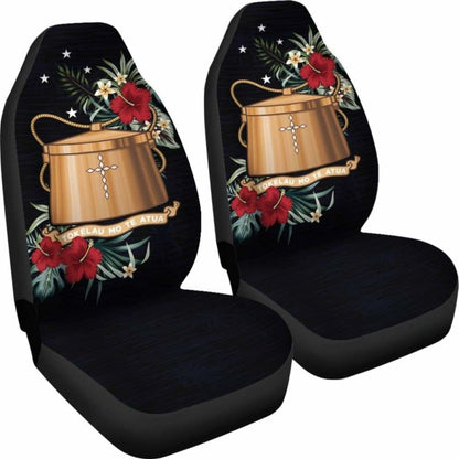 Tokelau Car Seat Covers - Tokelau Coat Of Arms Hibiscus - 232125 - YourCarButBetter
