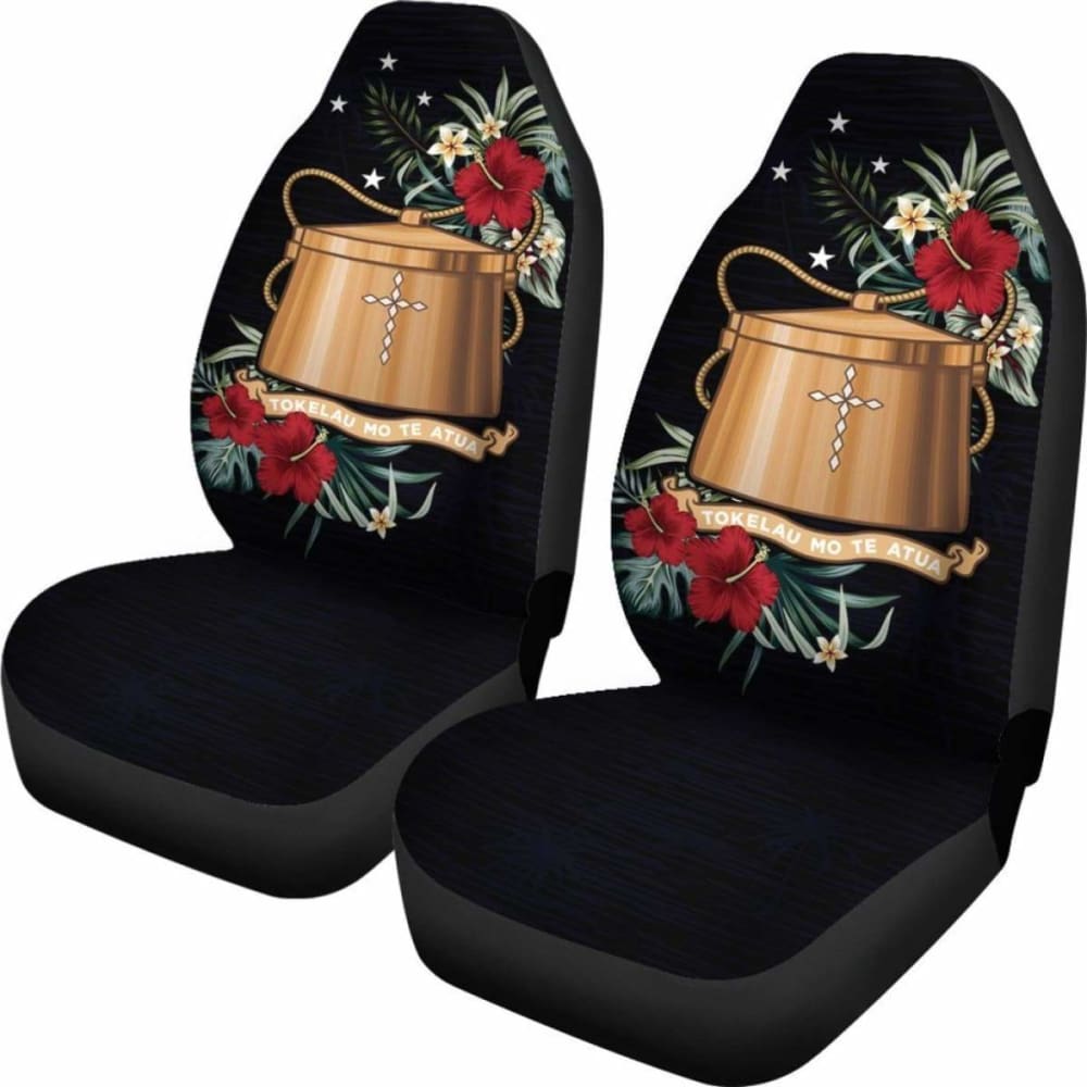 Tokelau Car Seat Covers - Tokelau Coat Of Arms Hibiscus - 232125 - YourCarButBetter