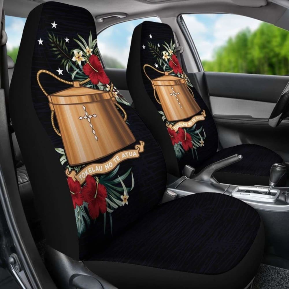 Tokelau Car Seat Covers - Tokelau Coat Of Arms Hibiscus - 232125 - YourCarButBetter