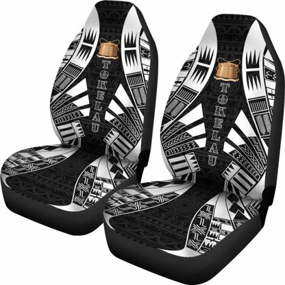 Tokelau Car Seat Covers - Tokelau Coat Of Arms Polynesian Tattoo Black - 9 174914 - YourCarButBetter
