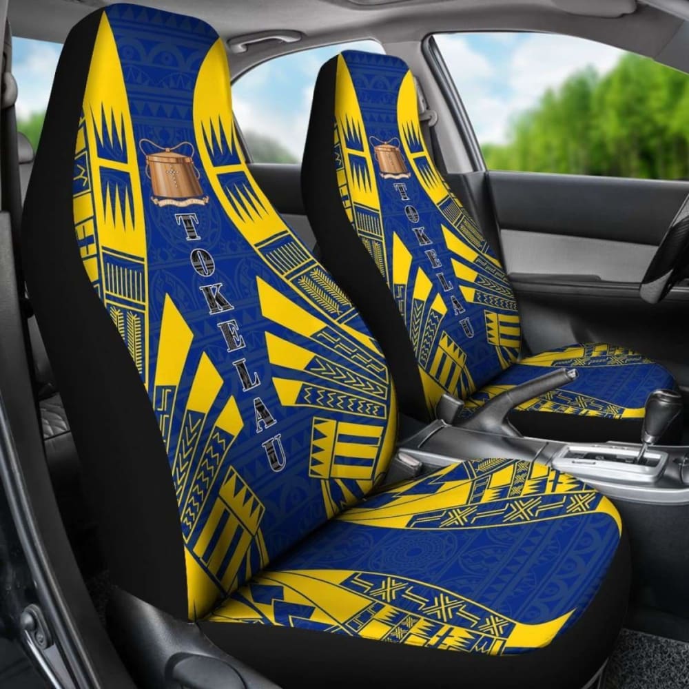 Tokelau Car Seat Covers - Tokelau Coat Of Arms Polynesian Tattoo Flag - 9 174914 - YourCarButBetter