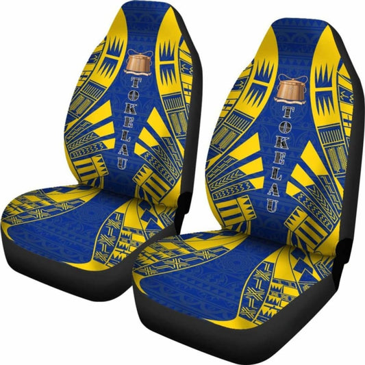Tokelau Car Seat Covers - Tokelau Coat Of Arms Polynesian Tattoo Flag - 9 174914 - YourCarButBetter