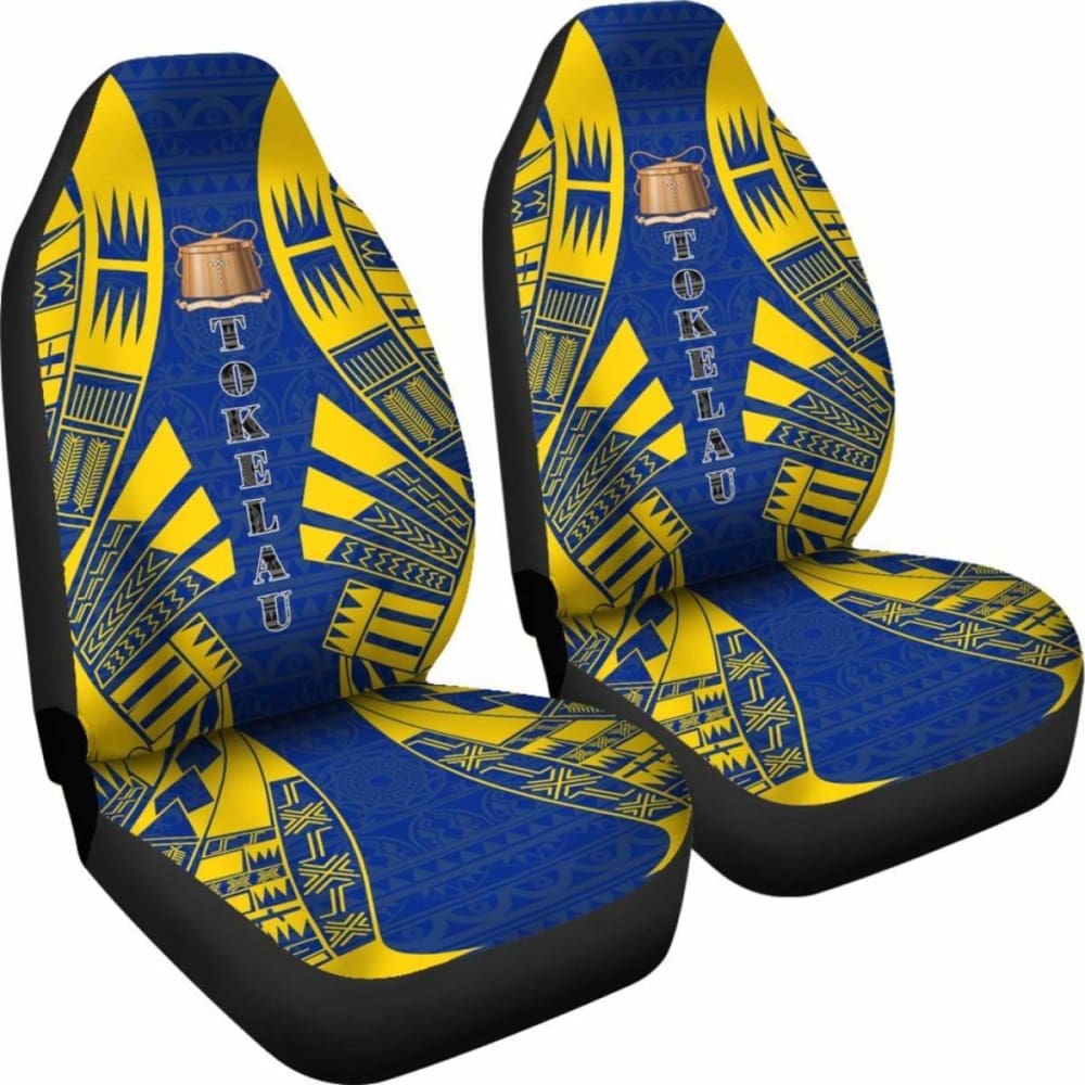 Tokelau Car Seat Covers - Tokelau Coat Of Arms Polynesian Tattoo Flag - 9 174914 - YourCarButBetter